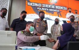 Polresta Sidoarjo Terus Masifkan Vaksinasi Booster bagi Lansia dan Himbau Masyarakat Disiplin Prokes