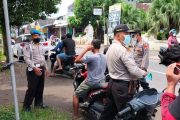 Patroli Pamor Keris Polsek Kalidawir Tingkatkan Prokes Pengguna Jalan Umum Desa Karangtalun