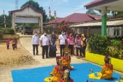 CAmat Joan Prayuda SE MM Menghadiri Deklarasi Desa Layak Anak Di Desa Kemang Manis Kec.Muara Papalik Tanjabbar