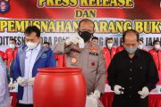 Polda Kalteng Musnahkan 7,1 Kilogram Sabu, Kapolda : 46 Kasus Berhasil Diungkap